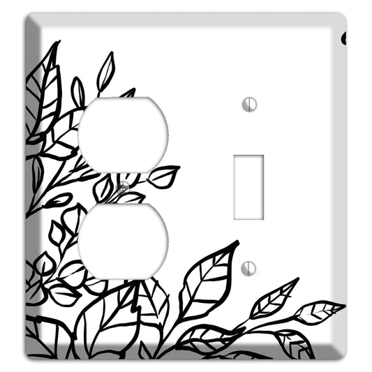 Hand-Drawn Floral 19 Duplex / Toggle Wallplate