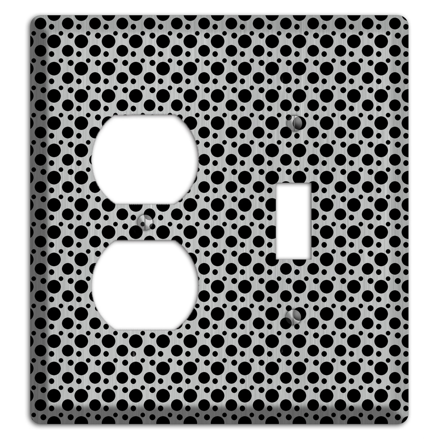 Small and Tiny Polka Dots Stainless Duplex / Toggle Wallplate