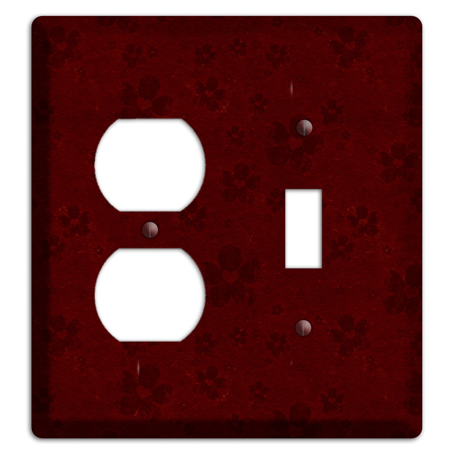 Maroon Grunge Suzani 2 Duplex / Toggle Wallplate