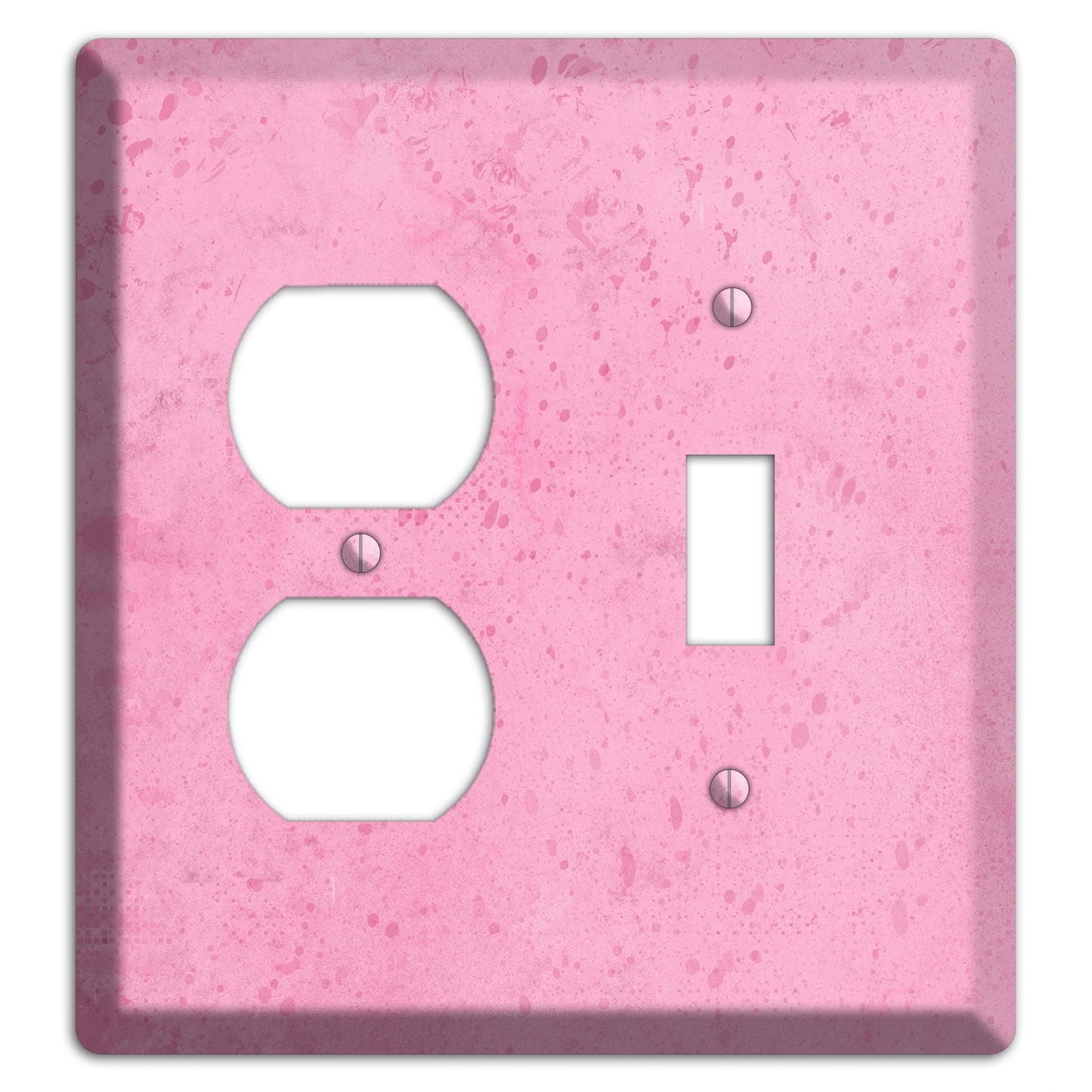 Illusion Pink Texture Duplex / Toggle Wallplate