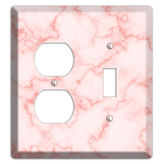 Pink Stained Marble Duplex / Toggle Wallplate