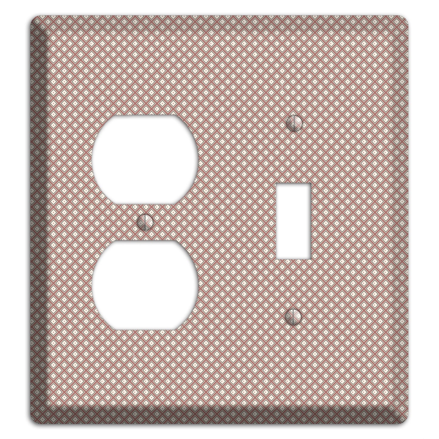 Light Brown and Beige Diamonds Duplex / Toggle Wallplate