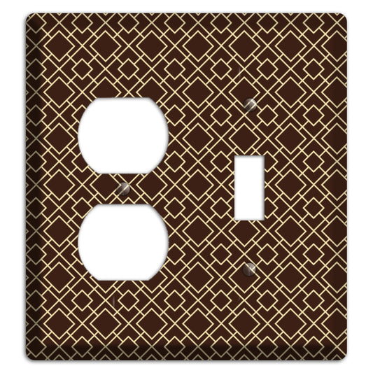 Asian Square Pattern Duplex / Toggle Wallplate