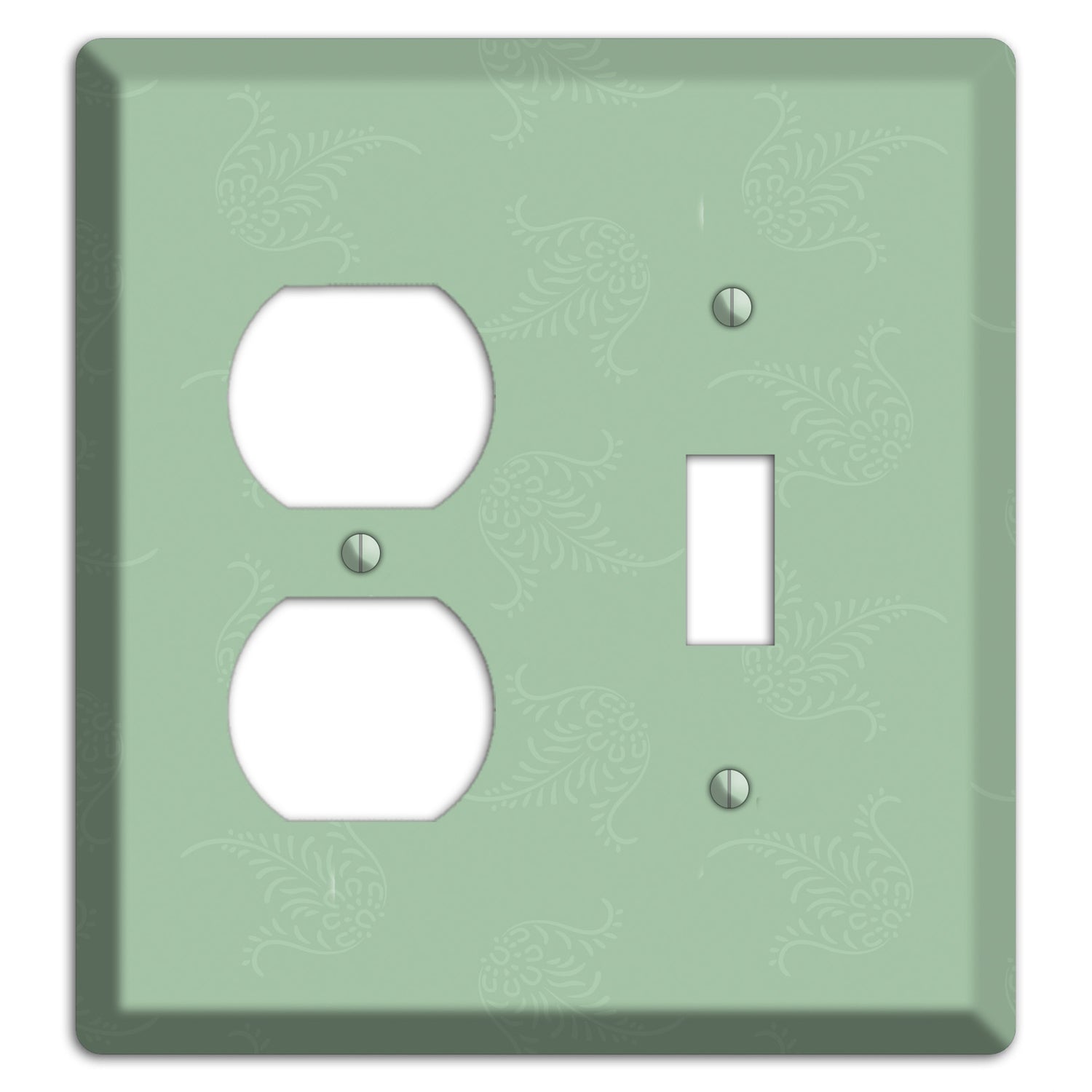 Sage Cartouche Duplex / Toggle Wallplate