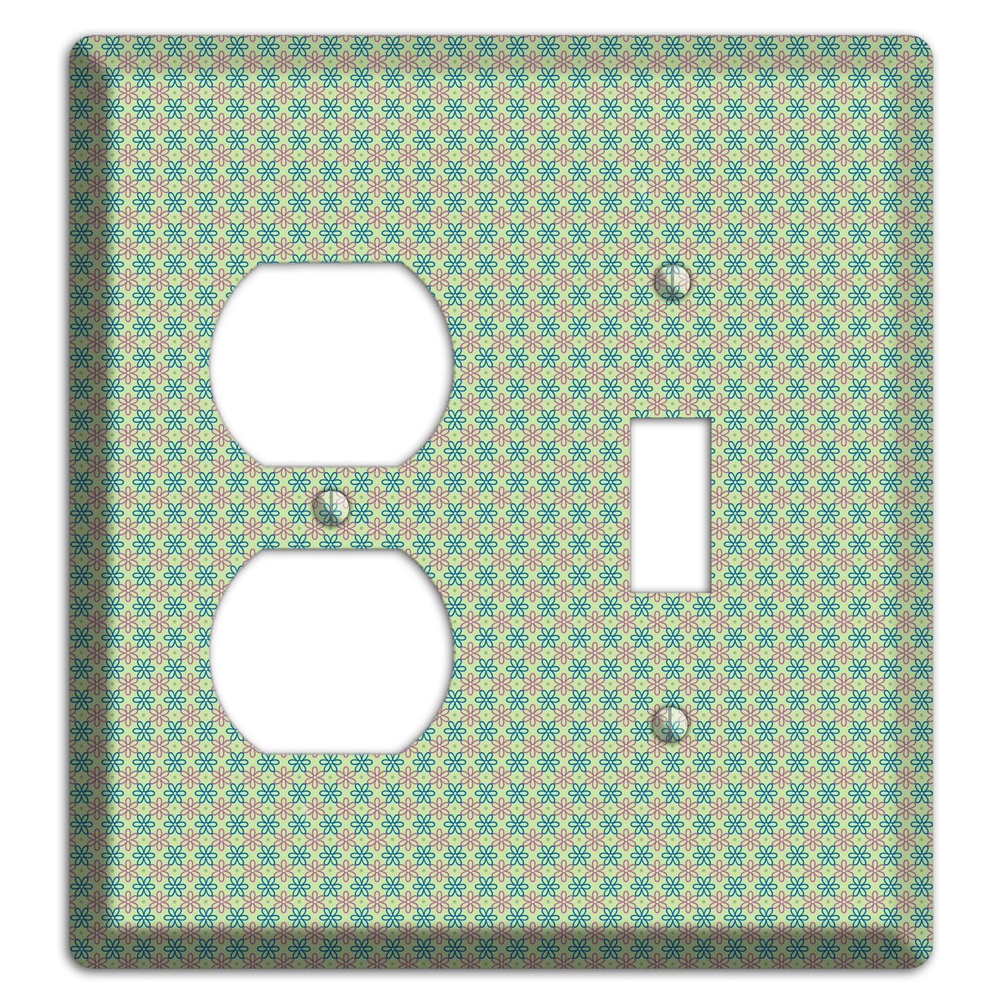 Multi Green Foulard Duplex / Toggle Wallplate