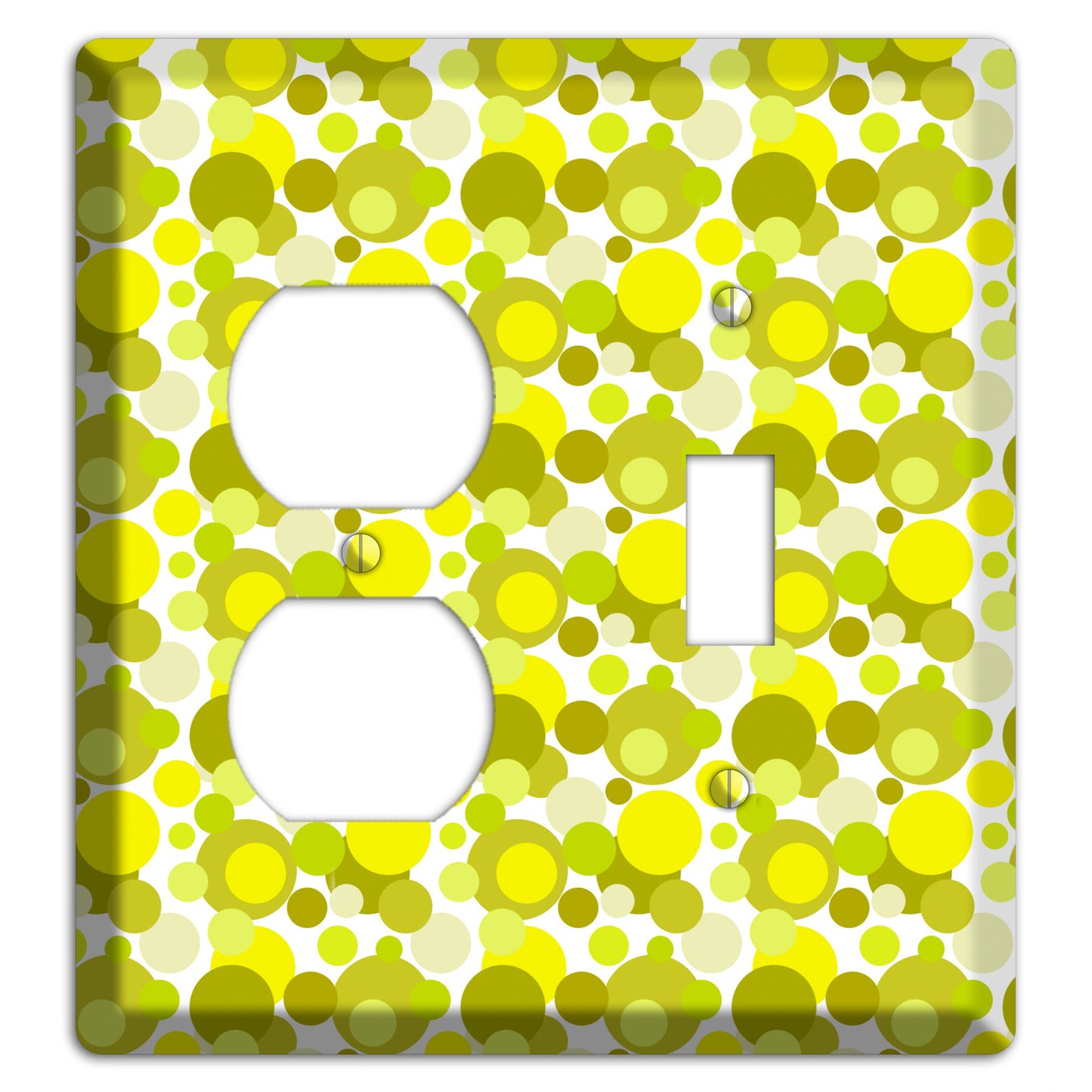 Multi Olive Bubble Dots Duplex / Toggle Wallplate