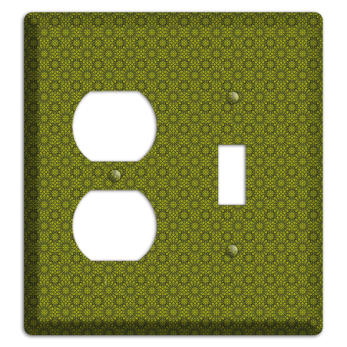 Multi Green Foulard Duplex / Toggle Wallplate