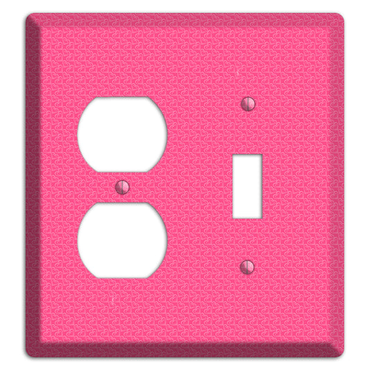 Tiny Pink Hearts Duplex / Toggle Wallplate