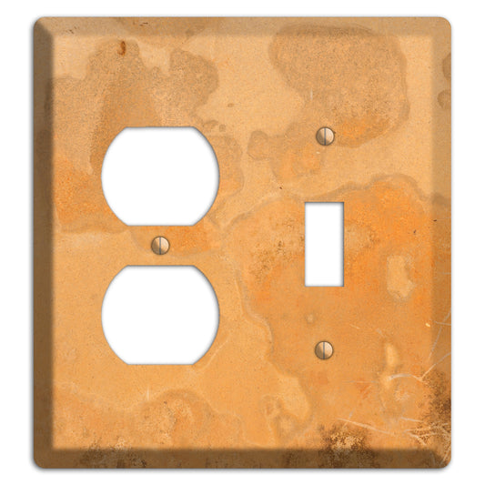 Tan Concrete Duplex / Toggle Wallplate