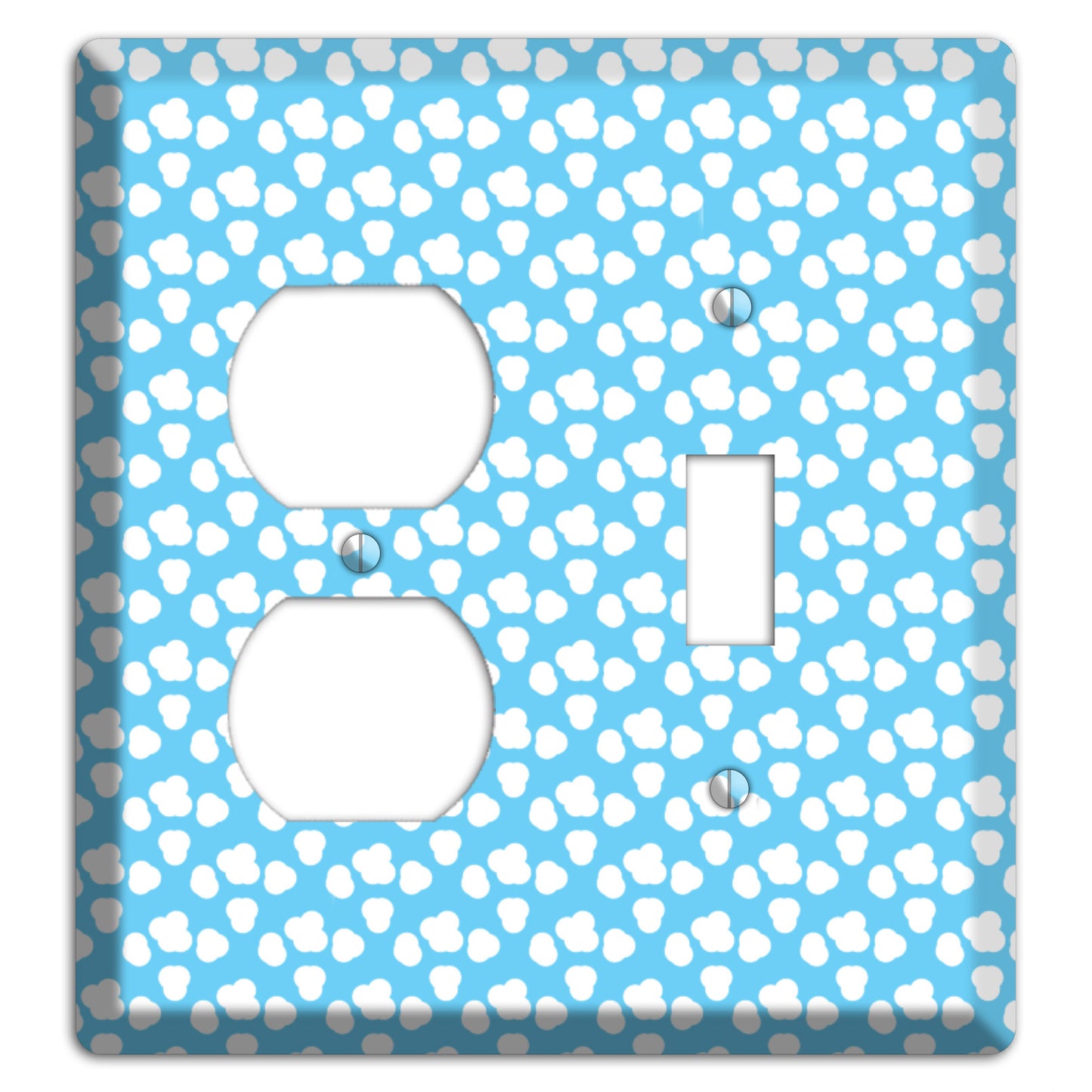 Blue Small Clouds Duplex / Toggle Wallplate