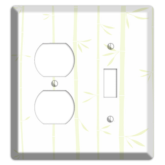 Light Green Bamboo Duplex / Toggle Wallplate