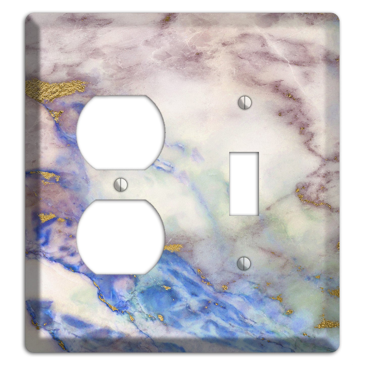 Indigo Marble Duplex / Toggle Wallplate