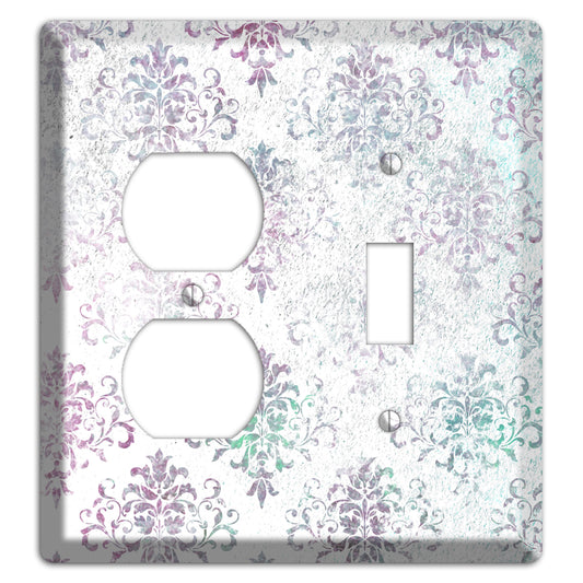 Tiara Whimsical Damask Duplex / Toggle Wallplate