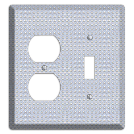 Grey Stars Duplex / Toggle Wallplate