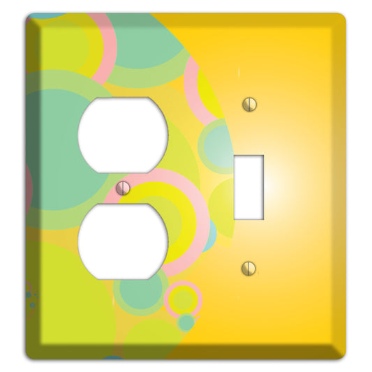 Yellow Circles Duplex / Toggle Wallplate