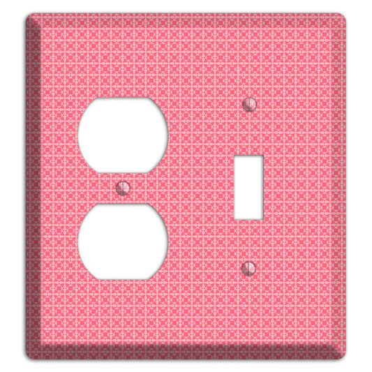 Multi Pink Tiled Arabesque Duplex / Toggle Wallplate