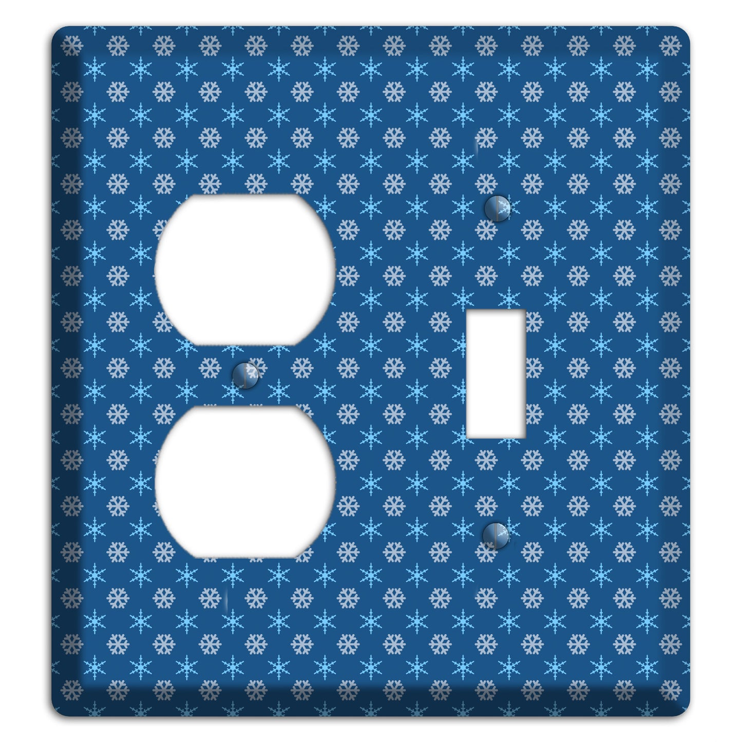 Blue Foulard Duplex / Toggle Wallplate