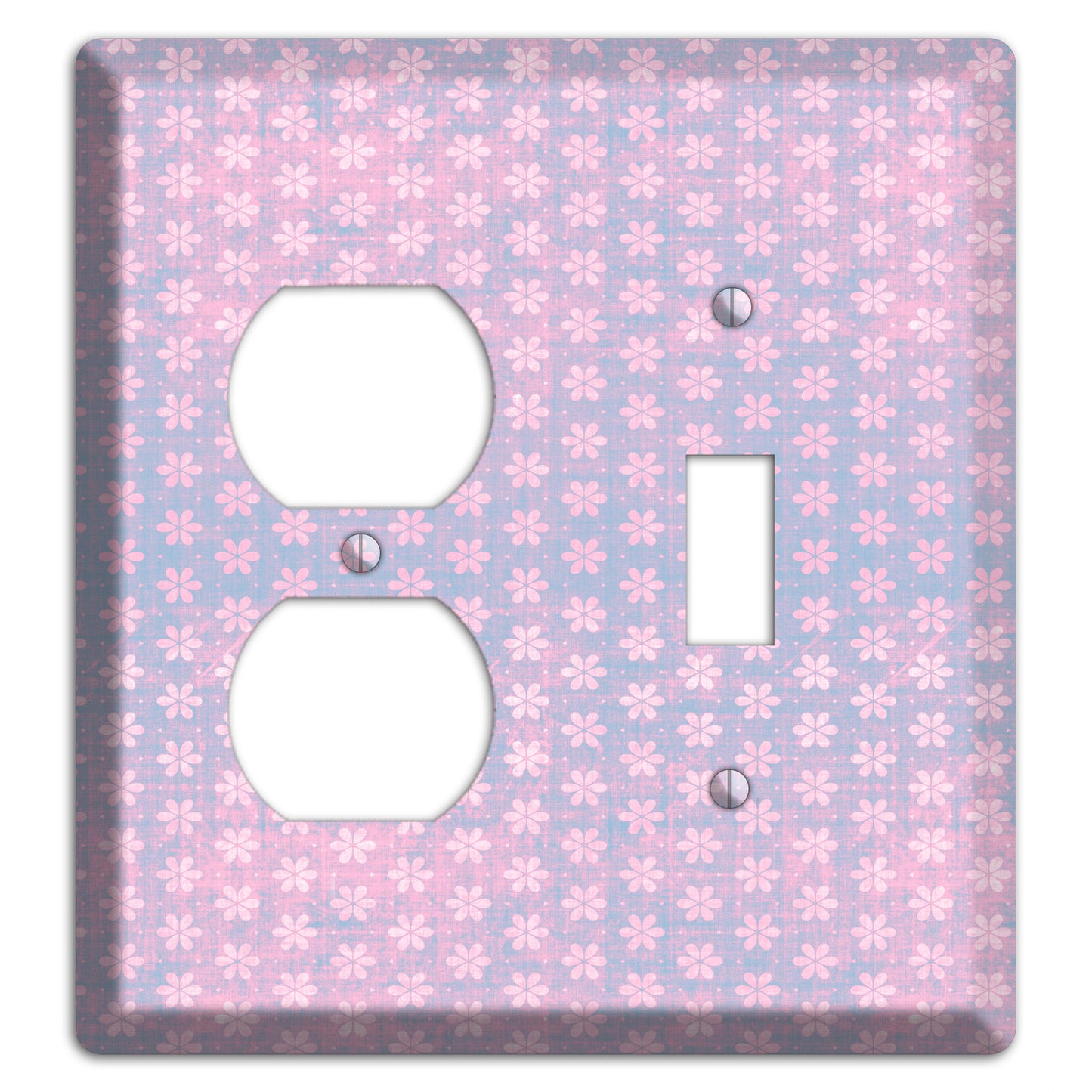 Green Grunge Floral Contour Duplex / Toggle Wallplate