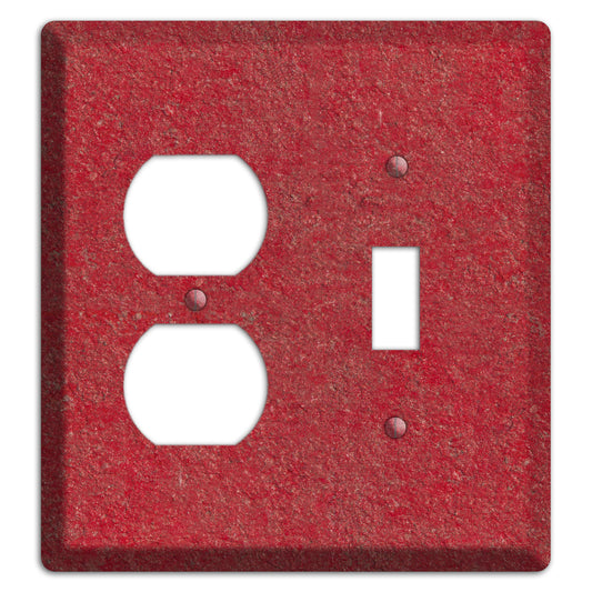 Stucco Red Duplex / Toggle Wallplate