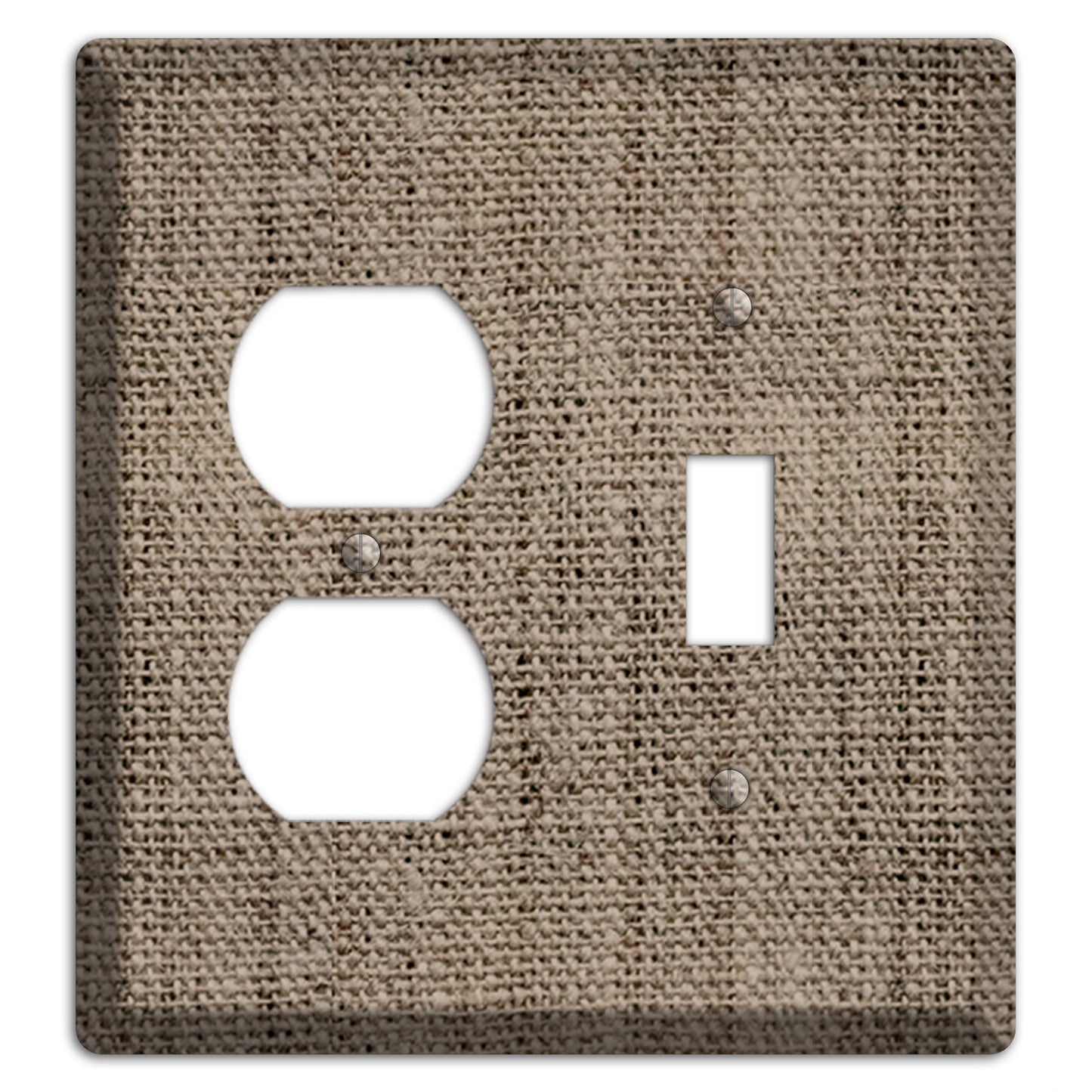 Sand Dune Burlap Duplex / Toggle Wallplate