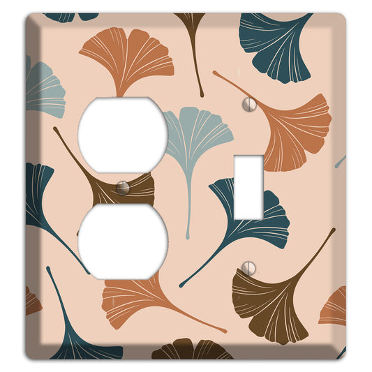 Blush Ginkgo Leaves Duplex / Toggle Wallplate