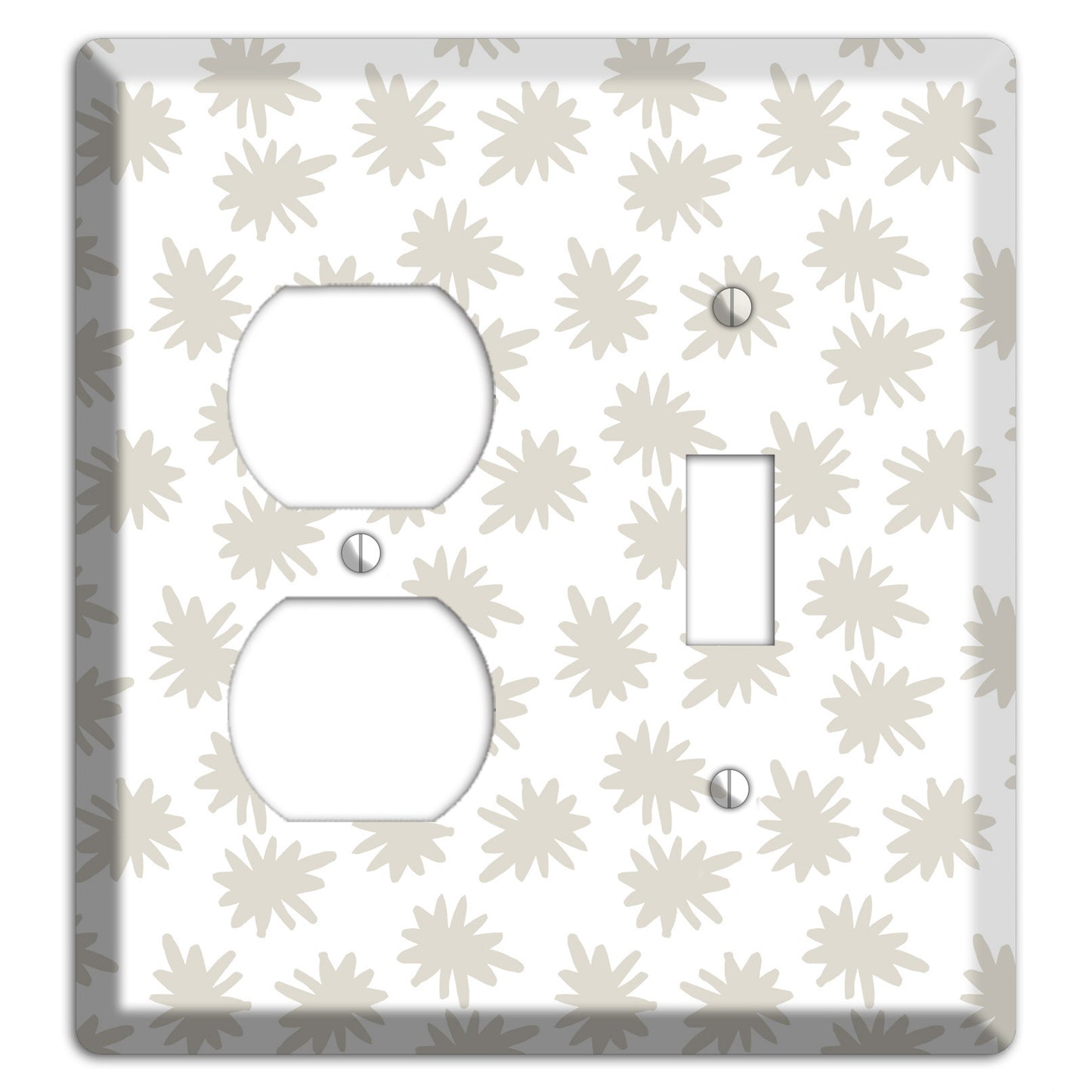 Simple Scandanavian Style CC Duplex / Toggle Wallplate