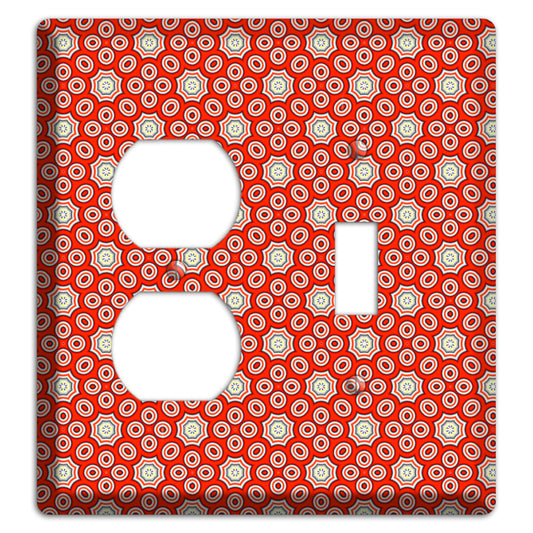 Red Foulard Duplex / Toggle Wallplate