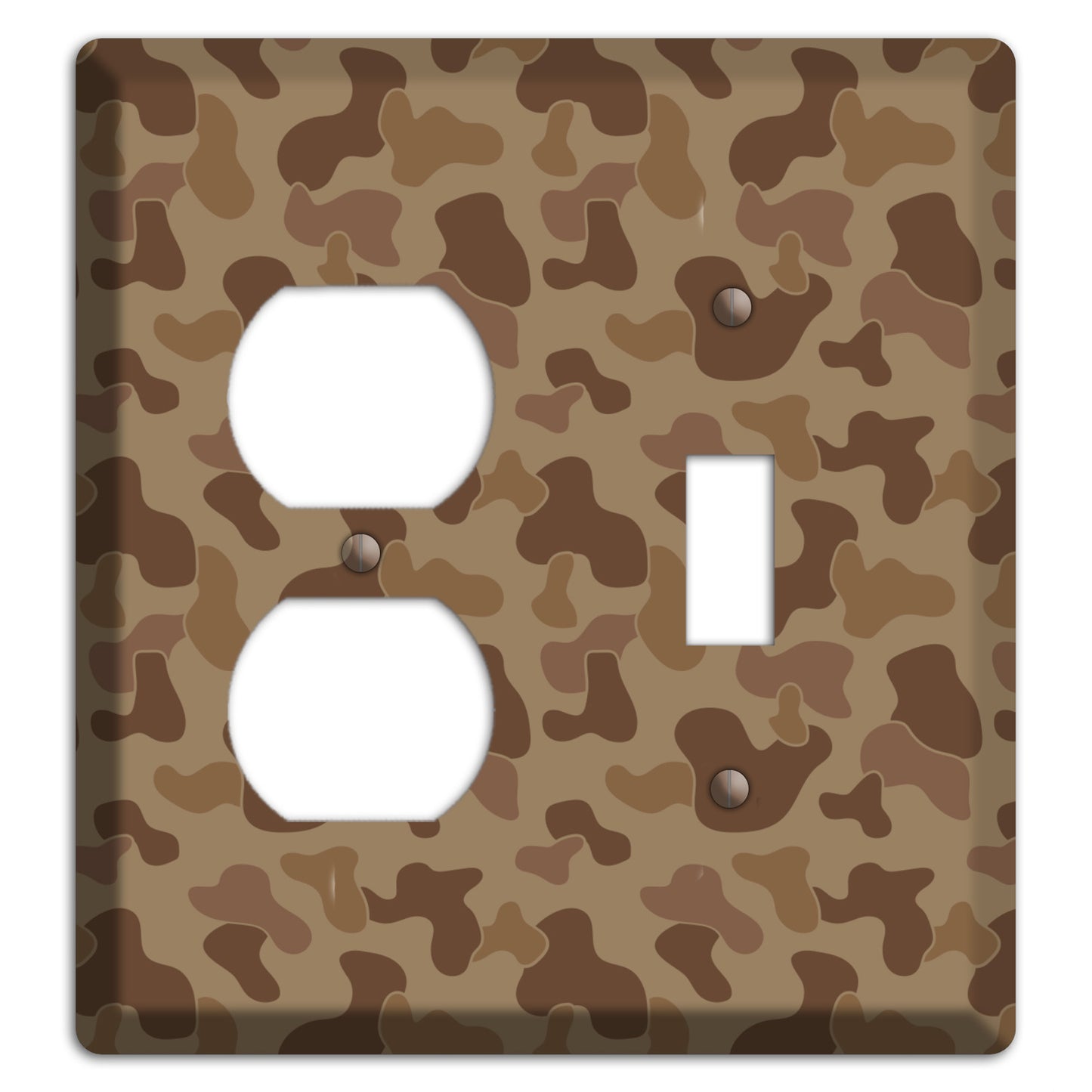 Jungle Brown Camo Duplex / Toggle Wallplate