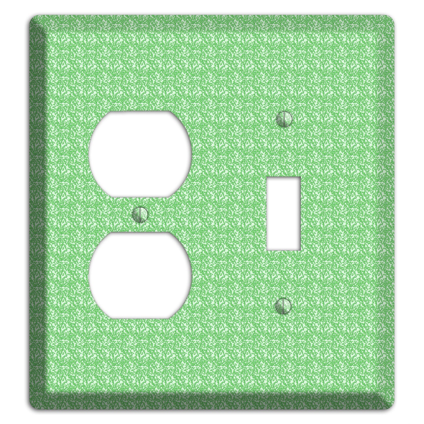 Green Pattern Duplex / Toggle Wallplate