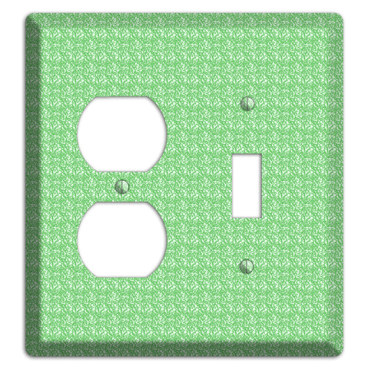 Green Pattern Duplex / Toggle Wallplate