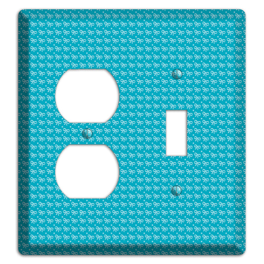 Turquoise Bows Duplex / Toggle Wallplate