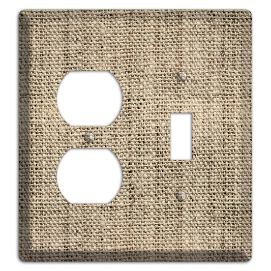 Hillary Burlap Duplex / Toggle Wallplate