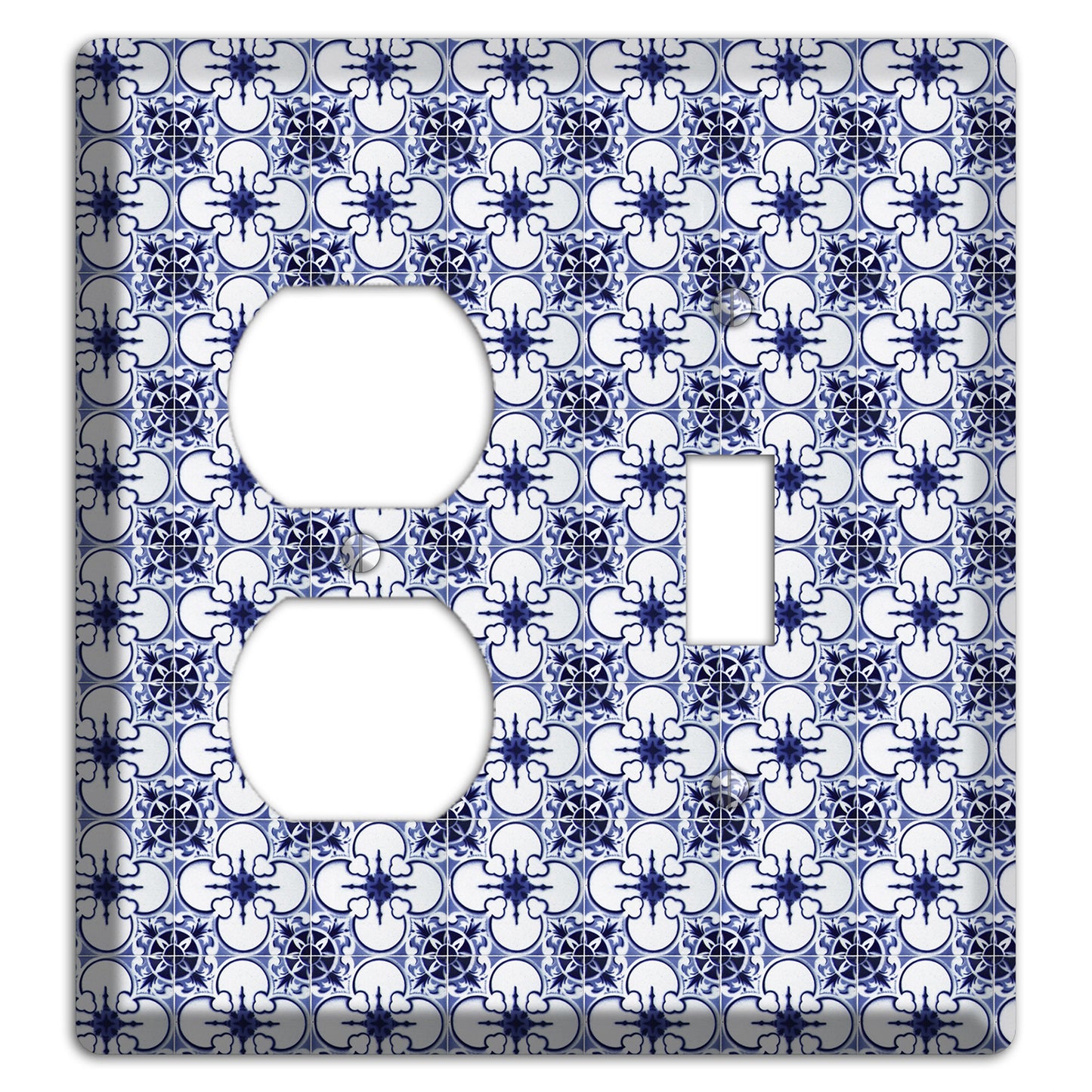 Tavira Tiles 9 Duplex / Toggle Wallplate