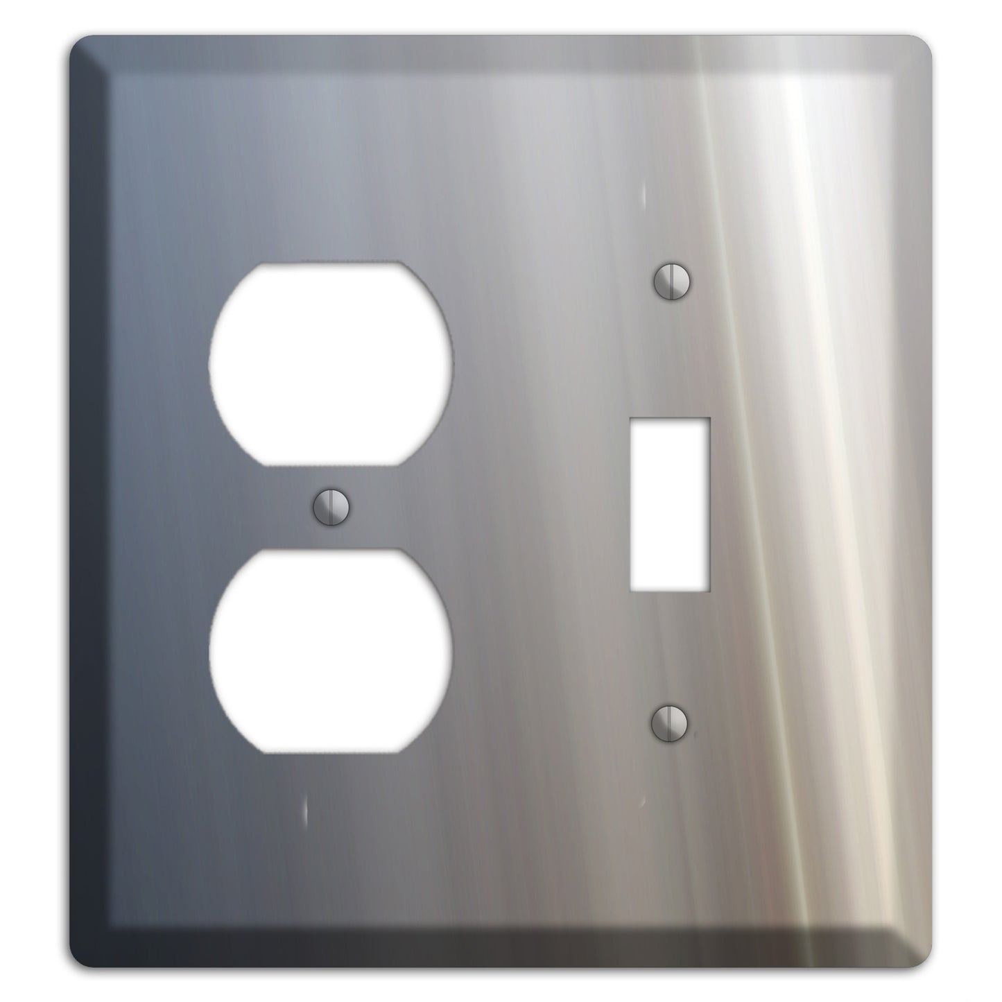 White with Blue Retro Burst Duplex / Toggle Wallplate