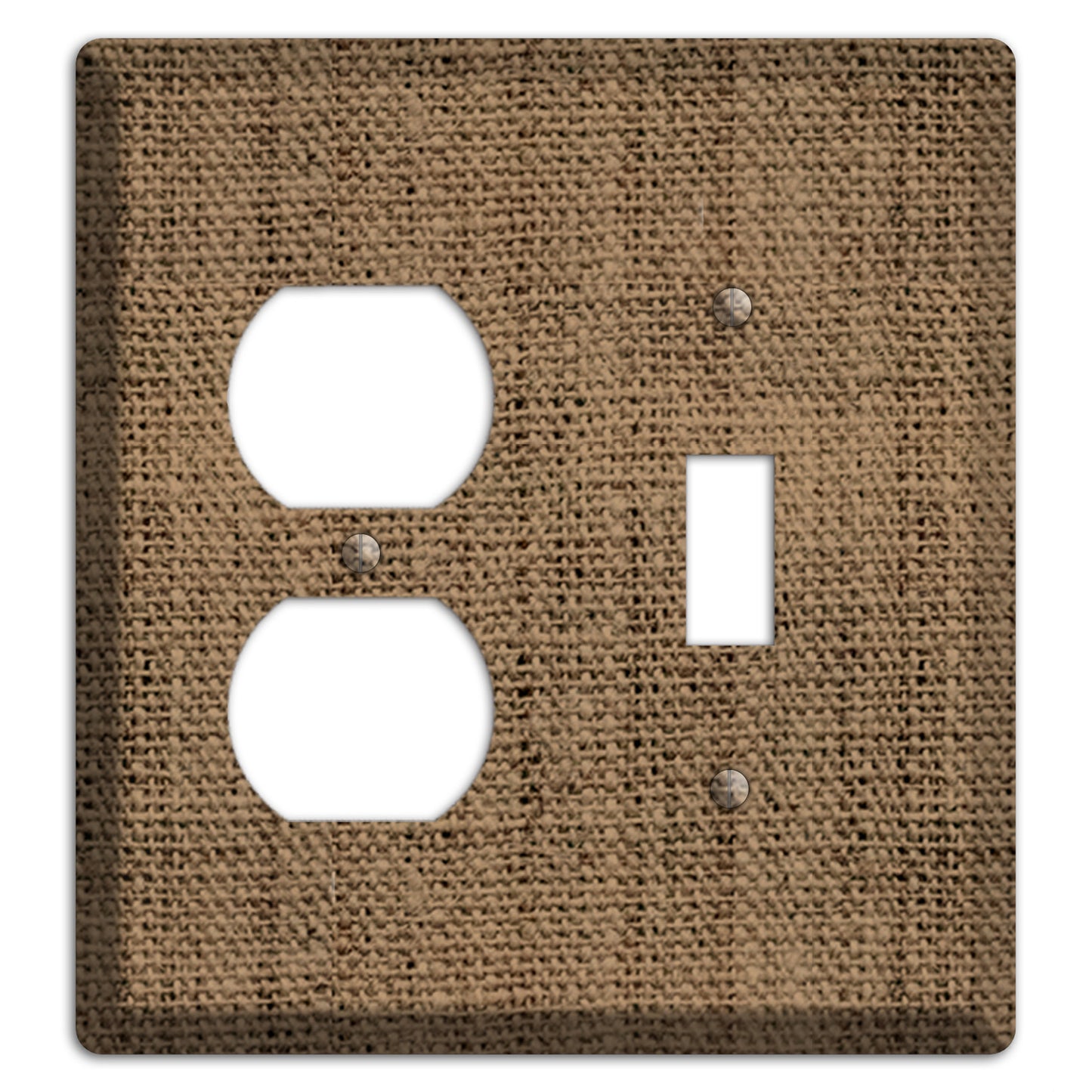 Shadow Burlap Duplex / Toggle Wallplate