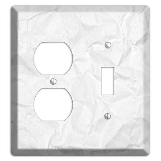 Concrete Crinkled Paper Duplex / Toggle Wallplate