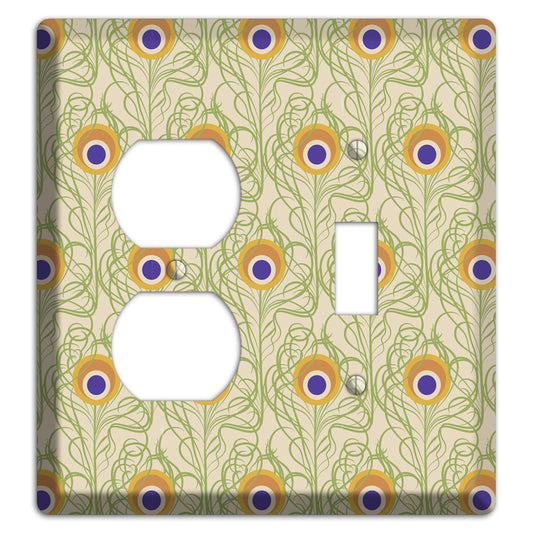 Nouveau Peacock Duplex / Toggle Wallplate