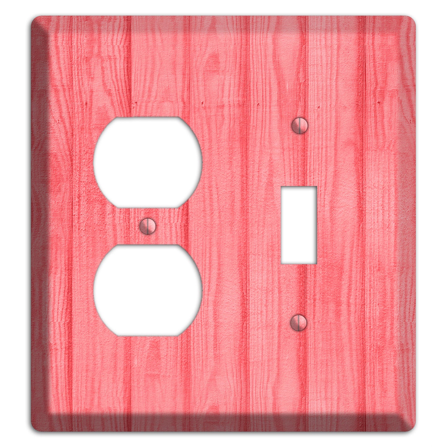 Geraldine Soft Coral Duplex / Toggle Wallplate