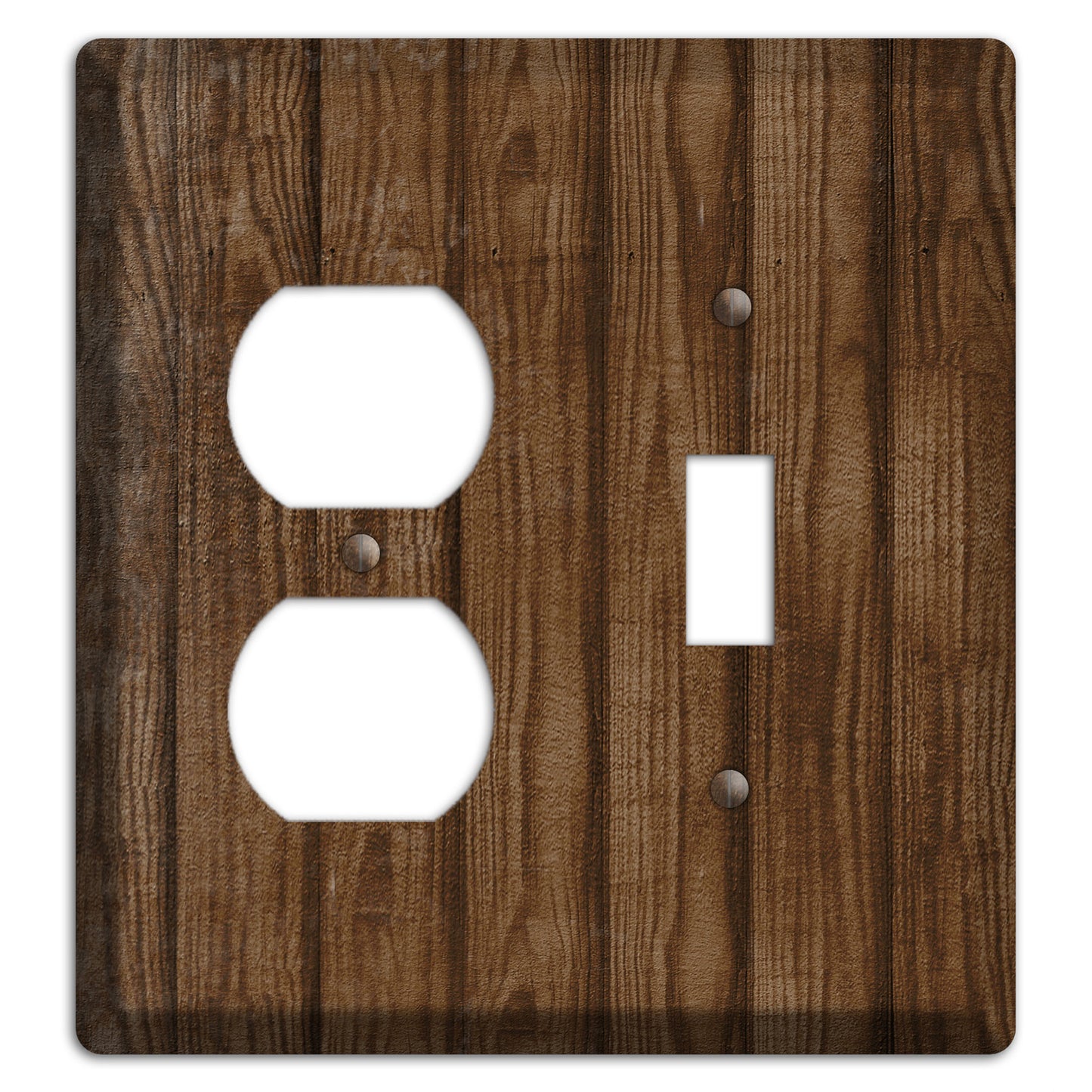 Spice Weathered Wood Duplex / Toggle Wallplate