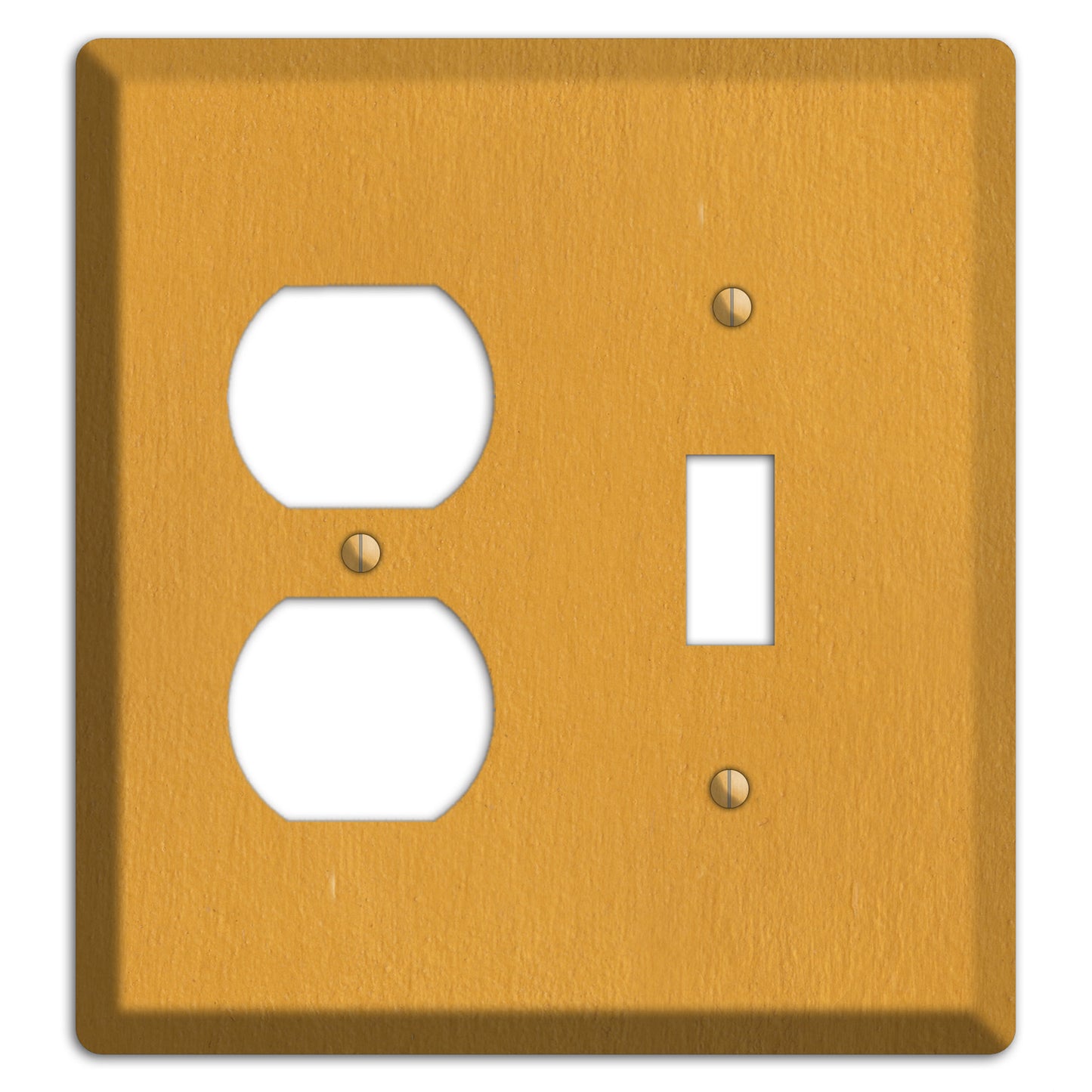 Stucco Yellow Duplex / Toggle Wallplate