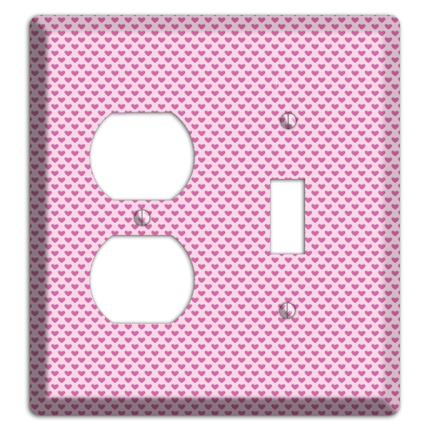 Pink Hearts Duplex / Toggle Wallplate