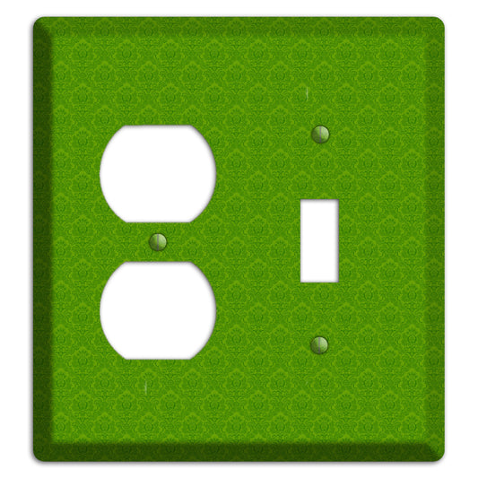 Green Cartouche Duplex / Toggle Wallplate