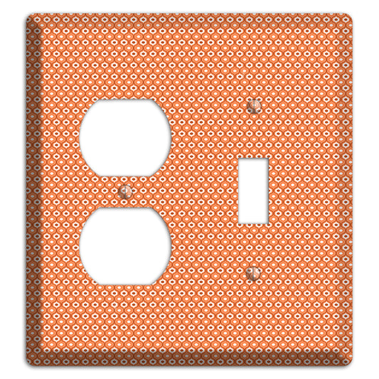 Coral Tiny Double Scallop Duplex / Toggle Wallplate