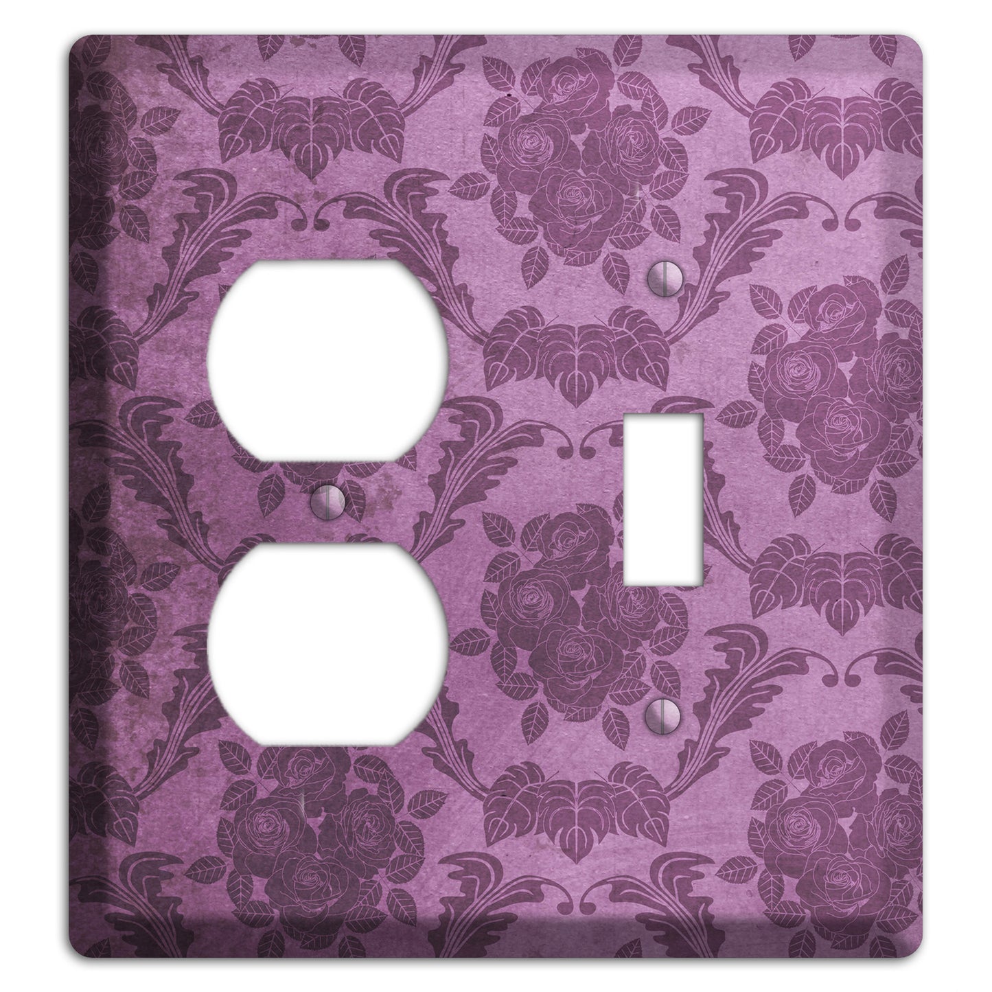 Bouquet Vintage Rose Damask Duplex / Toggle Wallplate