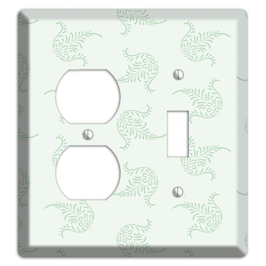 Mint Trefoil Cartouche Duplex / Toggle Wallplate