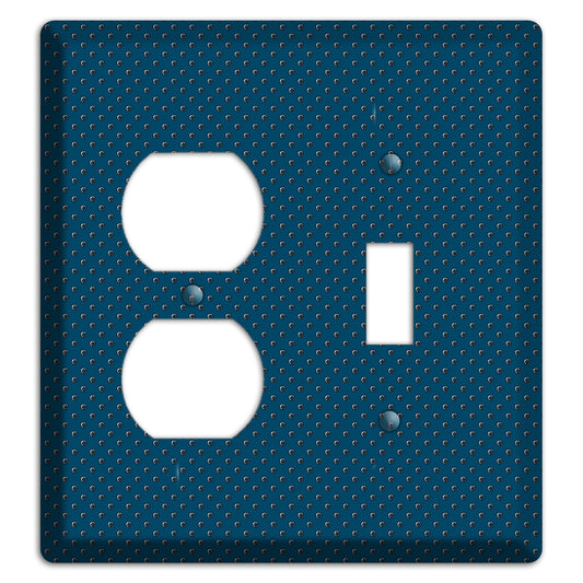 Blue Small Dots Duplex / Toggle Wallplate