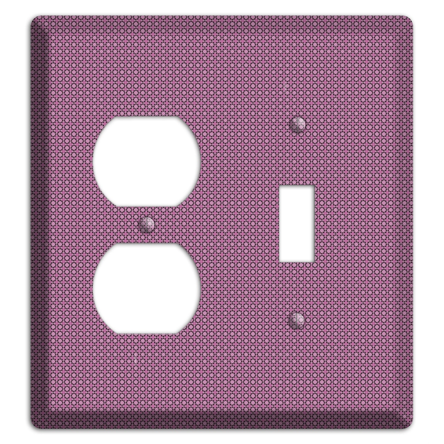 Multi Plum Tiled Tiny Foulard Duplex / Toggle Wallplate