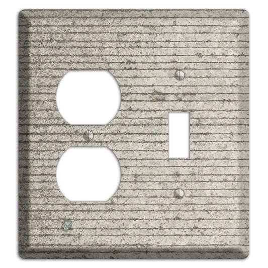 Horizontal Concrete Duplex / Toggle Wallplate