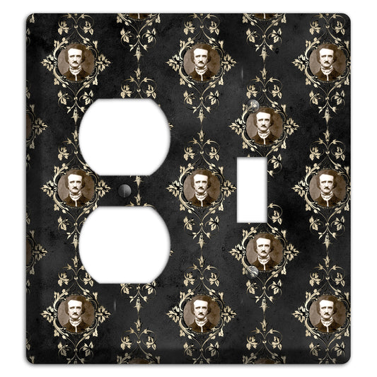 Edgar Allen Poe Self Portrait Duplex / Toggle Wallplate