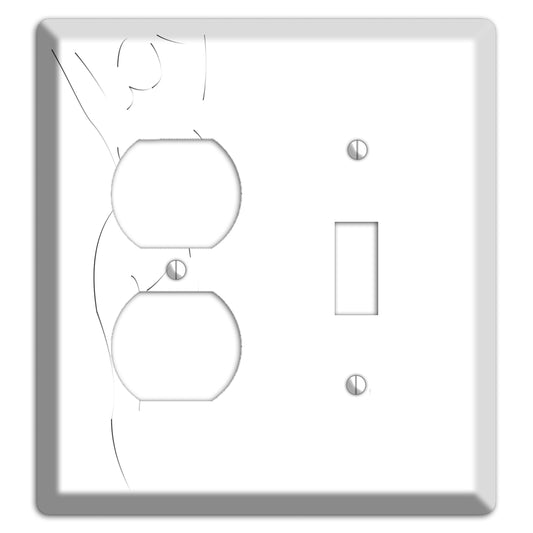 Abstract Nude Duplex / Toggle Wallplate